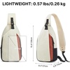 image:imageG4Free Sling Bag RFID Blocking Crossbody Bags for Travel Compact Small Sling Backpack Chest and Shoulder Bag for Men and Women for Travel Casual Daily Outings BlackBeige