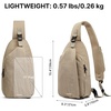 image:imageG4Free Sling Bag RFID Blocking Crossbody Bags for Travel Compact Small Sling Backpack Chest and Shoulder Bag for Men and Women for Travel Casual Daily Outings Blackkhaki