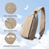 image:imageG4Free Sling Bag RFID Blocking Crossbody Bags for Travel Compact Small Sling Backpack Chest and Shoulder Bag for Men and Women for Travel Casual Daily Outings Blackkhaki