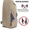 image:imageG4Free Sling Bag RFID Blocking Crossbody Bags for Travel Compact Small Sling Backpack Chest and Shoulder Bag for Men and Women for Travel Casual Daily Outings Blackkhaki