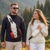 image:imageG4Free Sling Bag for Men Women RFID Blocking Crossbody Bags Hiking Daypacks Small Sling Backpack Chest Shoulder Bag Travel  BlackBeige  Black