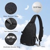 image:imageG4Free Sling Bag for Men Women RFID Blocking Crossbody Bags Hiking Daypacks Small Sling Backpack Chest Shoulder Bag Travel  BlackBlack
