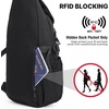 image:imageG4Free Sling Bag for Men Women RFID Blocking Crossbody Bags Hiking Daypacks Small Sling Backpack Chest Shoulder Bag Travel  BlackBlack