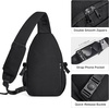 image:imageG4Free Sling Bag for Men Women RFID Blocking Crossbody Bags Hiking Daypacks Small Sling Backpack Chest Shoulder Bag Travel  BlackBlack