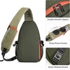 image:imageG4Free Sling Bag for Men Women RFID Blocking Crossbody Bags Hiking Daypacks Small Sling Backpack Chest Shoulder Bag Travel  BlackDark Green