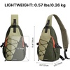 image:imageG4Free Sling Bag for Men Women RFID Blocking Crossbody Bags Hiking Daypacks Small Sling Backpack Chest Shoulder Bag Travel  BlackDark Green
