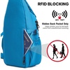 image:imageG4Free Sling Bag for Men Women RFID Blocking Crossbody Bags Hiking Daypacks Small Sling Backpack Chest Shoulder Bag Travel  BlackNavy Blue