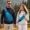 image:imageG4Free Sling Bag for Men Women RFID Blocking Crossbody Bags Hiking Daypacks Small Sling Backpack Chest Shoulder Bag Travel  BlackNavy Blue