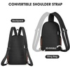 image:imageG4Free Small RFlD Crossbody Backpack Convertible Lightweight Mini Sling Bag for Women Men for Travel amp Hiking Black amp BrownBlack and Brown