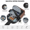 image:imageG4Free Small RFlD Crossbody Backpack Convertible Lightweight Mini Sling Bag for Women Men for Travel amp Hiking Black amp BrownBlack and Brown