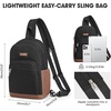 image:imageG4Free Small RFlD Crossbody Backpack Convertible Lightweight Mini Sling Bag for Women Men for Travel amp Hiking Black amp BrownBlack and Brown