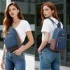 image:imageG4Free Small RFlD Crossbody Backpack Convertible Lightweight Mini Sling Bag for Women Men for Travel amp Hiking Black amp BrownBlue and Brown