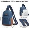 image:imageG4Free Small RFlD Crossbody Backpack Convertible Lightweight Mini Sling Bag for Women Men for Travel amp Hiking Black amp BrownBlue and Brown
