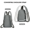 image:imageG4Free Small RFlD Crossbody Backpack Convertible Lightweight Mini Sling Bag for Women Men for Travel amp Hiking Black amp BrownGrey