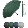 image:imageG4Free Golf Umbrella 62 Inch Large Umbrella for Rain Vented Strong Windproof Waterproof Double Canopy Automatic Open Stick Umbrellas Resist Up to 85 MPH WindsDark Green