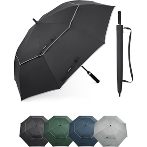 image:imageG4Free Golf Umbrella 62 Inch Large Umbrella for Rain Vented Strong Windproof Waterproof Double Canopy Automatic Open Stick Umbrellas Resist Up to 85 MPH WindsBlack