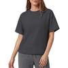 image:imageG4Free Womens Waffle Knit Tops Breathable Short Sleeve TShirts Casual  Soft Waffle Knit Breathable Wrinkle Resistant Loose Fit Crew Neck Hip Length Dropped Shoulder Casual amp LoungeDark Gray
