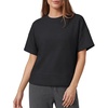 image:imageG4Free Womens Waffle Knit Tops Breathable Short Sleeve TShirts Casual  Soft Waffle Knit Breathable Wrinkle Resistant Loose Fit Crew Neck Hip Length Dropped Shoulder Casual amp LoungeBlack