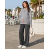 image:imageG4Free Lightbreeze Maternity Shirts Long Sleeve Half Zip Mock Neck Yoga  UPF50 Fabric Sweat Wicking Fast Drying with Thumbholes Loose Fit Pregnancy Workout Shirts for Casual or WorkoutSilver Gray