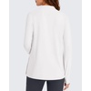 image:imageG4Free Lightbreeze Maternity Shirts Long Sleeve Half Zip Mock Neck Yoga  UPF50 Fabric Sweat Wicking Fast Drying with Thumbholes Loose Fit Pregnancy Workout Shirts for Casual or WorkoutWhite