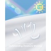 image:imageG4Free Lightbreeze Maternity Shirts Long Sleeve Half Zip Mock Neck Yoga  UPF50 Fabric Sweat Wicking Fast Drying with Thumbholes Loose Fit Pregnancy Workout Shirts for Casual or WorkoutWhite