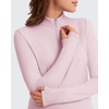 image:imageG4Free Lightbreeze Maternity Shirts Long Sleeve Half Zip Mock Neck Yoga  UPF50 Fabric Sweat Wicking Fast Drying with Thumbholes Loose Fit Pregnancy Workout Shirts for Casual or WorkoutLight Pink