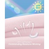 image:imageG4Free Lightbreeze Maternity Shirts Long Sleeve Half Zip Mock Neck Yoga  UPF50 Fabric Sweat Wicking Fast Drying with Thumbholes Loose Fit Pregnancy Workout Shirts for Casual or WorkoutLight Pink