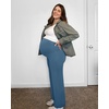 image:imageG4Free Womens Maternity BareFeel Wide Leg Yoga Pants  BumpFriendly CoverageWide Leg DesignLycra BlendExtremely SoftSkinlike Touchfor Work Casual WearBlue Gray