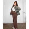 image:imageG4Free Womens Maternity BareFeel Wide Leg Yoga Pants  BumpFriendly CoverageWide Leg DesignLycra BlendExtremely SoftSkinlike Touchfor Work Casual WearCoffee Brown