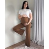 image:imageG4Free Womens Maternity BareFeel Wide Leg Yoga Pants  BumpFriendly CoverageWide Leg DesignLycra BlendExtremely SoftSkinlike Touchfor Work Casual WearDark Coffee