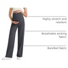 image:imageG4Free Womens Maternity BareFeel Wide Leg Yoga Pants  BumpFriendly CoverageWide Leg DesignLycra BlendExtremely SoftSkinlike Touchfor Work Casual WearDark Gray