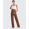 image:imageG4Free Womens Maternity BareFeel Wide Leg Yoga Pants  BumpFriendly CoverageWide Leg DesignLycra BlendExtremely SoftSkinlike Touchfor Work Casual WearDark Coffee