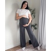 image:imageG4Free Womens Maternity BareFeel Wide Leg Yoga Pants  BumpFriendly CoverageWide Leg DesignLycra BlendExtremely SoftSkinlike Touchfor Work Casual WearDark Gray