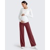image:imageG4Free Womens Maternity BareFeel Wide Leg Yoga Pants  BumpFriendly CoverageWide Leg DesignLycra BlendExtremely SoftSkinlike Touchfor Work Casual WearDark Burgundy