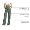 image:imageG4Free Womens Maternity BareFeel Wide Leg Yoga Pants  BumpFriendly CoverageWide Leg DesignLycra BlendExtremely SoftSkinlike Touchfor Work Casual WearGray Sage