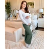 image:imageG4Free Womens Maternity BareFeel Wide Leg Yoga Pants  BumpFriendly CoverageWide Leg DesignLycra BlendExtremely SoftSkinlike Touchfor Work Casual WearGray Sage