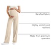 image:imageG4Free Womens Maternity BareFeel Wide Leg Yoga Pants  BumpFriendly CoverageWide Leg DesignLycra BlendExtremely SoftSkinlike Touchfor Work Casual WearLight Khaki