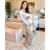 image:imageG4Free Womens Maternity BareFeel Wide Leg Yoga Pants  BumpFriendly CoverageWide Leg DesignLycra BlendExtremely SoftSkinlike Touchfor Work Casual WearLight Khaki