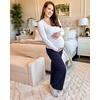 image:imageG4Free Womens Maternity BareFeel Wide Leg Yoga Pants  BumpFriendly CoverageWide Leg DesignLycra BlendExtremely SoftSkinlike Touchfor Work Casual WearRoyal Blue