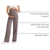 image:imageG4Free Womens Maternity BareFeel Wide Leg Yoga Pants  BumpFriendly CoverageWide Leg DesignLycra BlendExtremely SoftSkinlike Touchfor Work Casual WearTaupe