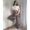 image:imageG4Free Womens Maternity BareFeel Wide Leg Yoga Pants  BumpFriendly CoverageWide Leg DesignLycra BlendExtremely SoftSkinlike Touchfor Work Casual WearTaupe
