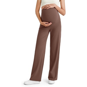 image:imageG4Free Womens Maternity BareFeel Wide Leg Yoga Pants  BumpFriendly CoverageWide Leg DesignLycra BlendExtremely SoftSkinlike Touchfor Work Casual WearCoffee Brown