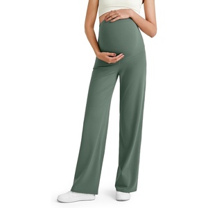 image:imageG4Free Womens Maternity BareFeel Wide Leg Yoga Pants  BumpFriendly CoverageWide Leg DesignLycra BlendExtremely SoftSkinlike Touchfor Work Casual WearGray Sage