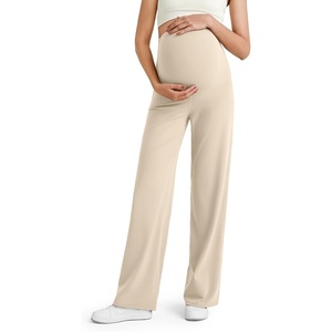 image:imageG4Free Womens Maternity BareFeel Wide Leg Yoga Pants  BumpFriendly CoverageWide Leg DesignLycra BlendExtremely SoftSkinlike Touchfor Work Casual WearLight Khaki
