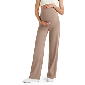 image:imageG4Free Womens Maternity BareFeel Wide Leg Yoga Pants  BumpFriendly CoverageWide Leg DesignLycra BlendExtremely SoftSkinlike Touchfor Work Casual WearToffee