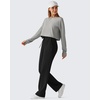 image:imageG4Free Waffle Wide Leg Casual Womens Sweatpants  Comfy Lounge Pants with PocketsBlack