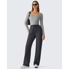 image:imageG4Free Waffle Wide Leg Casual Womens Sweatpants  Comfy Lounge Pants with PocketsDark Gray