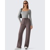 image:imageG4Free Waffle Wide Leg Casual Womens Sweatpants  Comfy Lounge Pants with PocketsTaupe