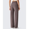 image:imageG4Free Waffle Wide Leg Casual Womens Sweatpants  Comfy Lounge Pants with PocketsTaupe