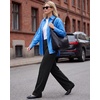 image:imageG4Free Waffle Wide Leg Dress Pants for Women  Pull On Work Pants High Waisted Stretchy TrousersBlack